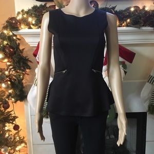 Black peplum top